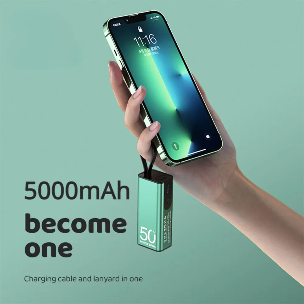 Power Bank 5000mAh Flashlight Lighting Phone