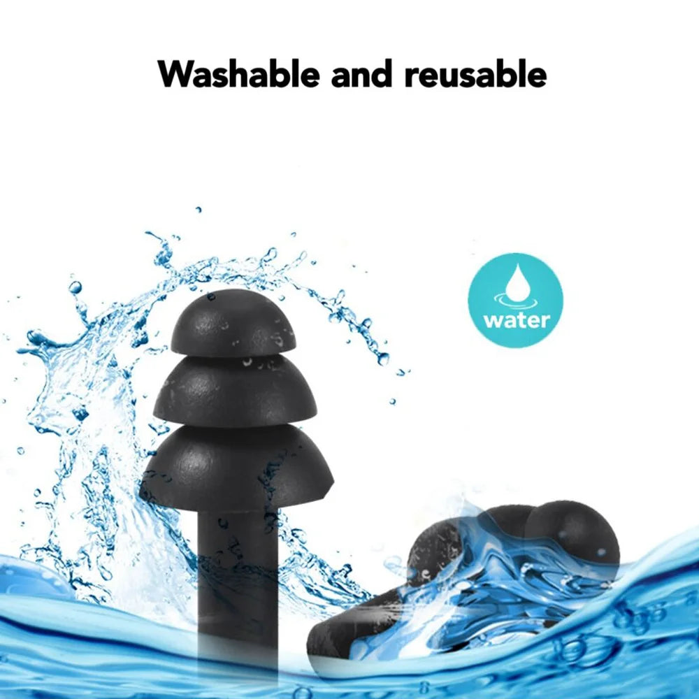 Soft Silicone Earplugs Waterproof Swimming